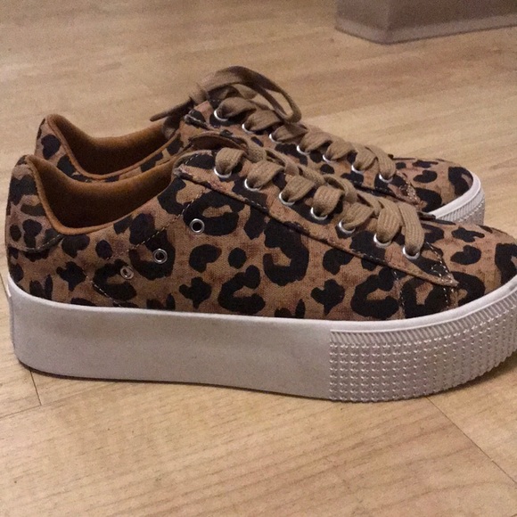 steve madden cheetah platform sneakers